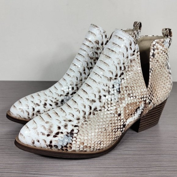 CL by Laundry Cherish Snakeskin-Print Ankle Boots - Picture 3 of 11